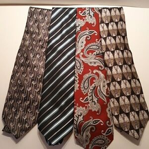 4 Stafford neckties 3 are 100% silk